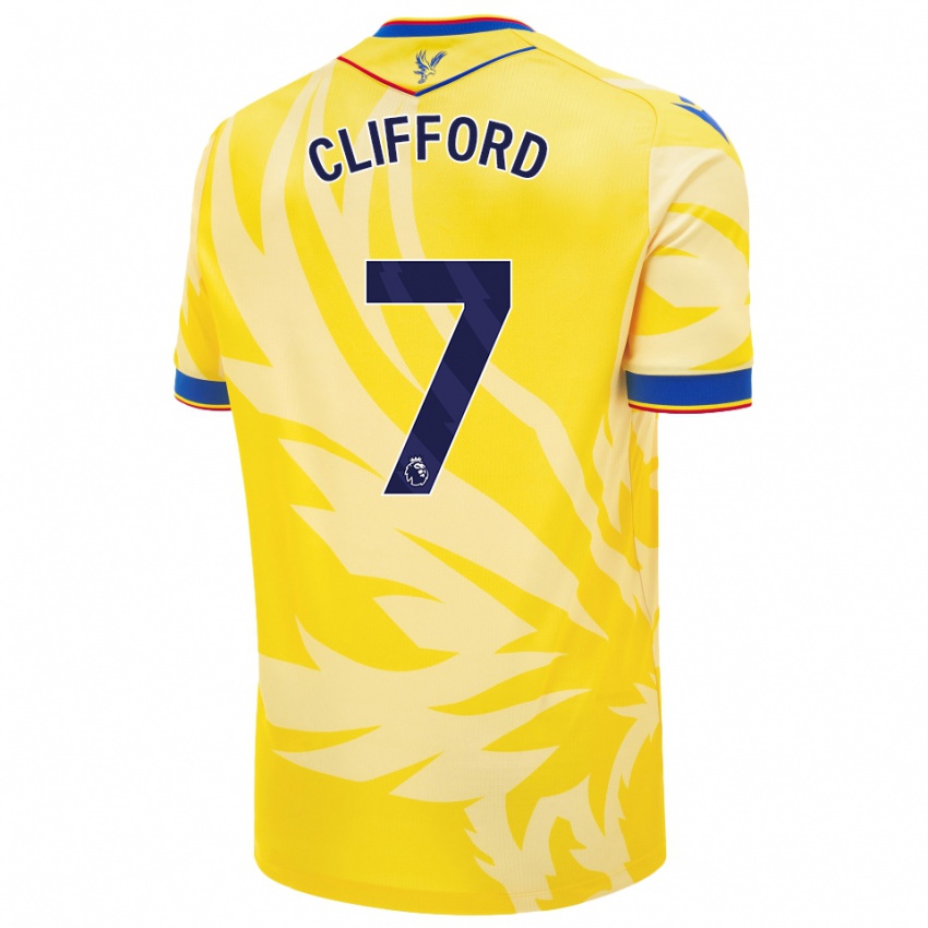 Kinder Charley Clifford #7 Gelb Auswärtstrikot Trikot 2024/25 T-Shirt