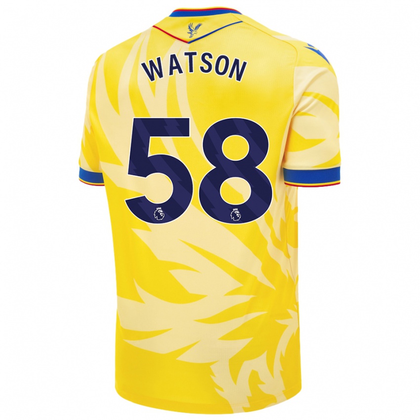 Kinder Noah Watson #58 Gelb Auswärtstrikot Trikot 2024/25 T-Shirt