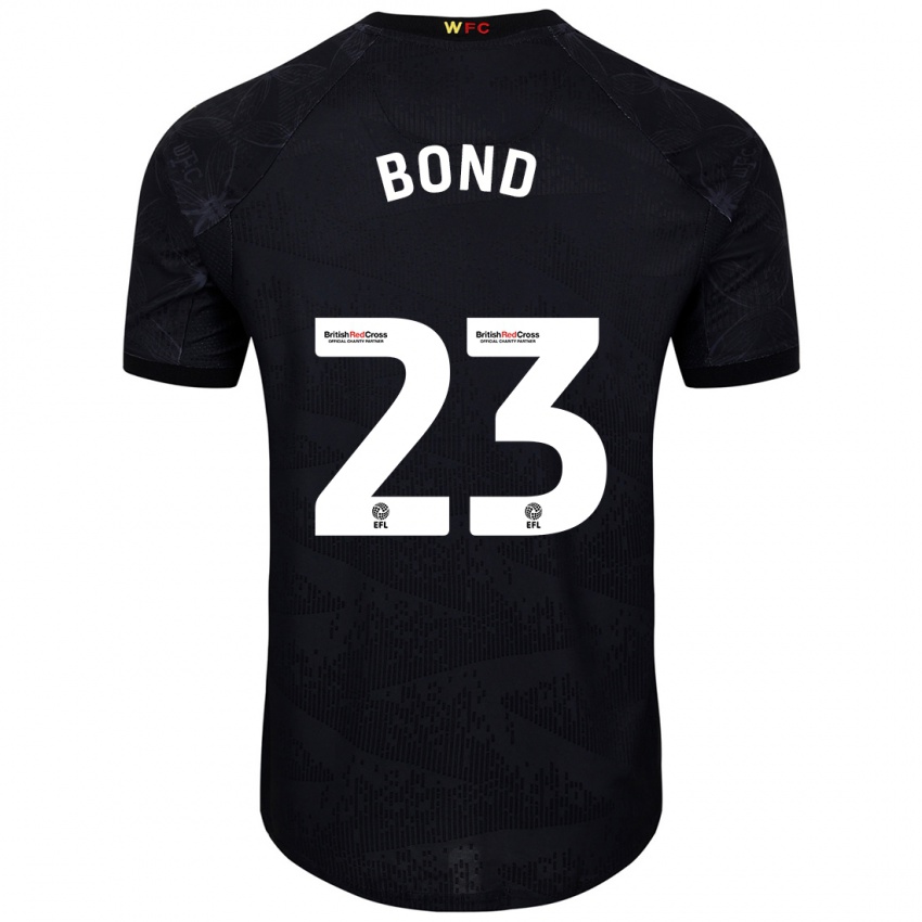 Kinder Jonathan Bond #23 Schwarz Weiß Auswärtstrikot Trikot 2024/25 T-Shirt