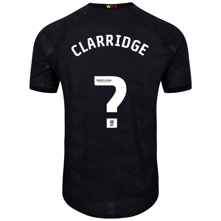 Kinder James Clarridge #0 Schwarz Weiß Auswärtstrikot Trikot 2024/25 T-Shirt