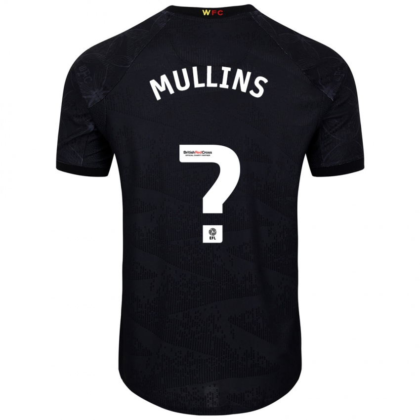 Kinder Joshua Mullins #0 Schwarz Weiß Auswärtstrikot Trikot 2024/25 T-Shirt