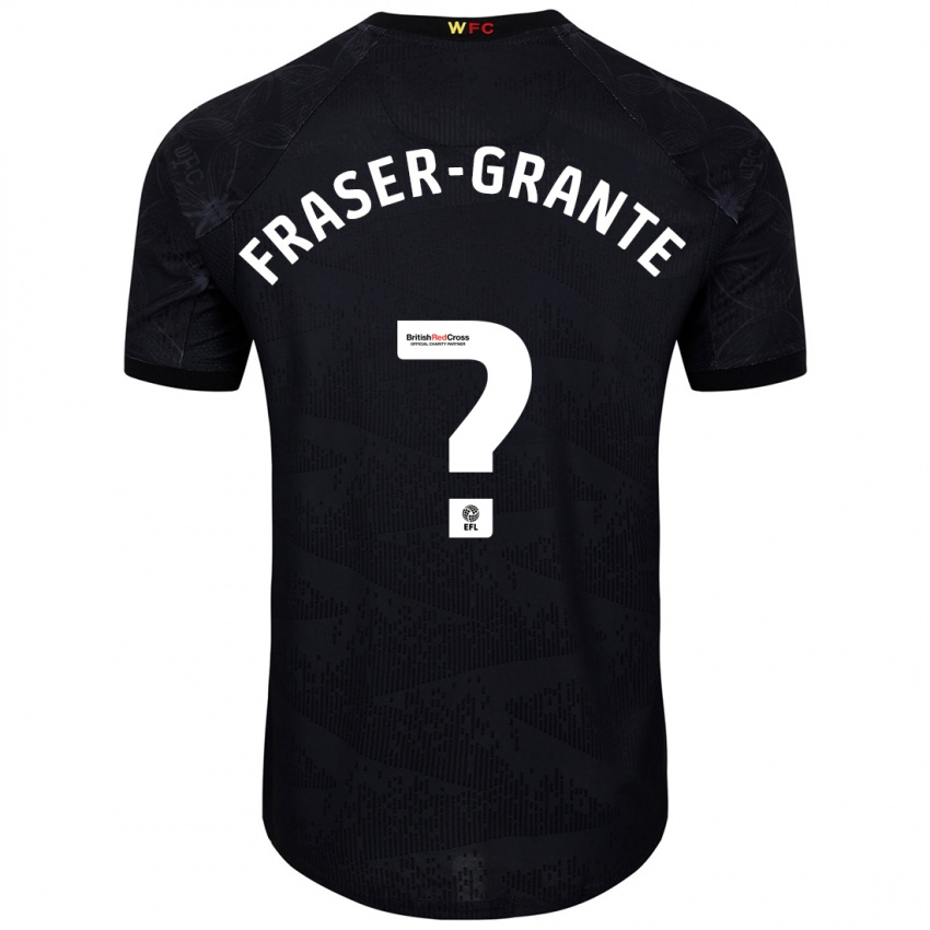 Kinder Zak Fraser-Grante #0 Schwarz Weiß Auswärtstrikot Trikot 2024/25 T-Shirt