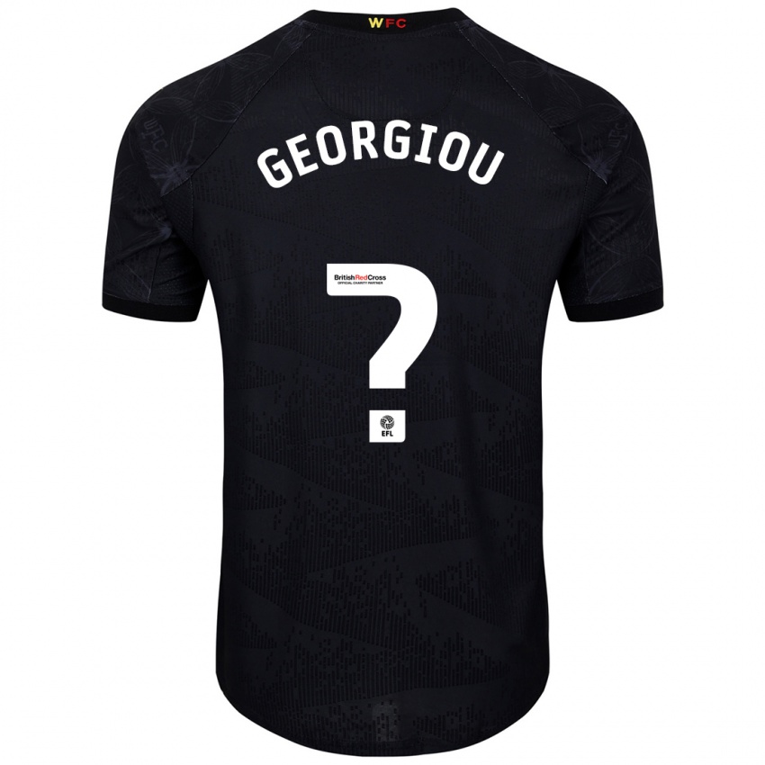 Kinder Thomas Georgiou #0 Schwarz Weiß Auswärtstrikot Trikot 2024/25 T-Shirt