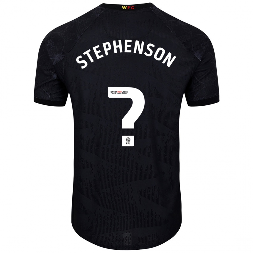 Kinder Ollie Stephenson #0 Schwarz Weiß Auswärtstrikot Trikot 2024/25 T-Shirt