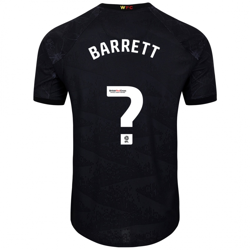 Kinder Hayden Barrett #0 Schwarz Weiß Auswärtstrikot Trikot 2024/25 T-Shirt