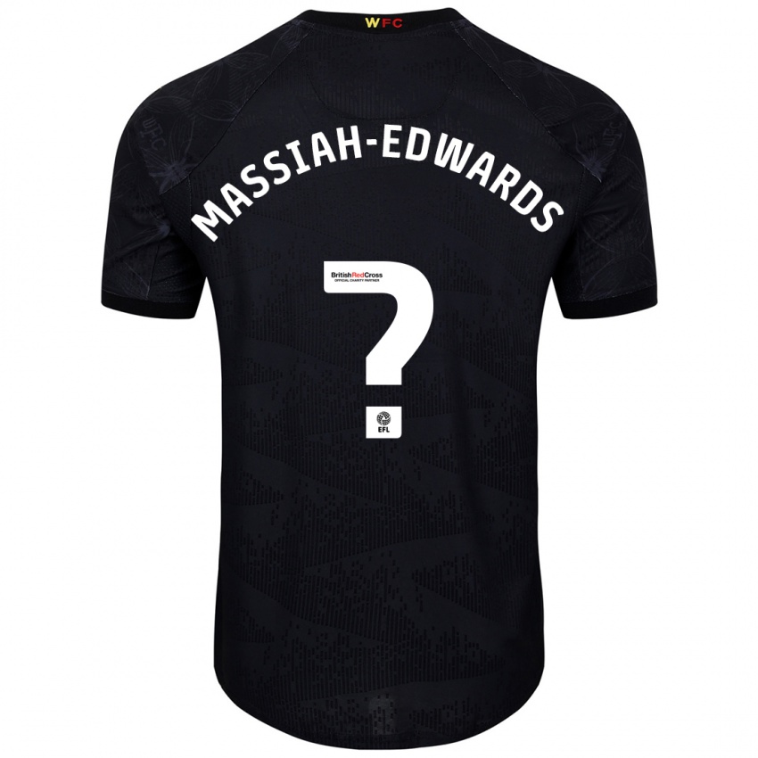 Kinder Zavier Massiah-Edwards #0 Schwarz Weiß Auswärtstrikot Trikot 2024/25 T-Shirt