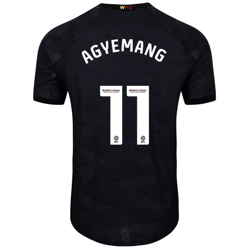 Kinder Michelle Agyemang #11 Schwarz Weiß Auswärtstrikot Trikot 2024/25 T-Shirt