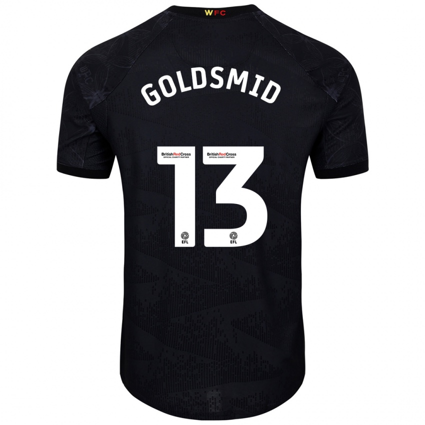 Kinder Jacqui Goldsmid #13 Schwarz Weiß Auswärtstrikot Trikot 2024/25 T-Shirt