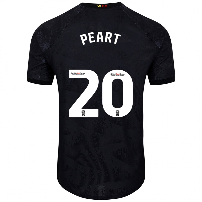 Kinder Kalani Peart #20 Schwarz Weiß Auswärtstrikot Trikot 2024/25 T-Shirt