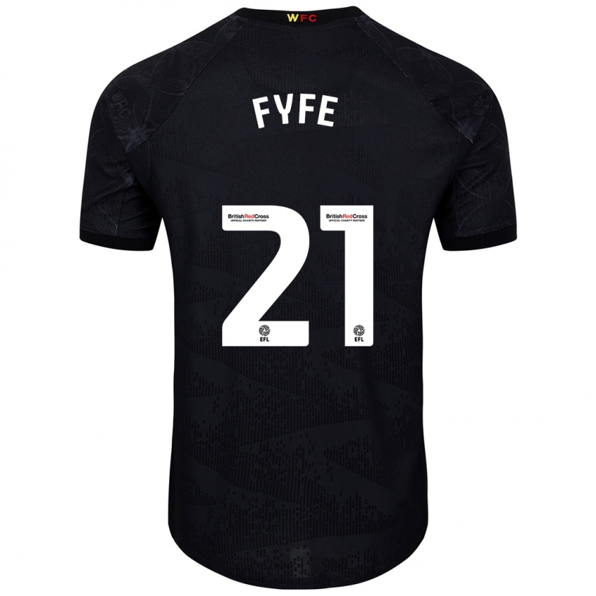 Kinder Flo Fyfe #21 Schwarz Weiß Auswärtstrikot Trikot 2024/25 T-Shirt