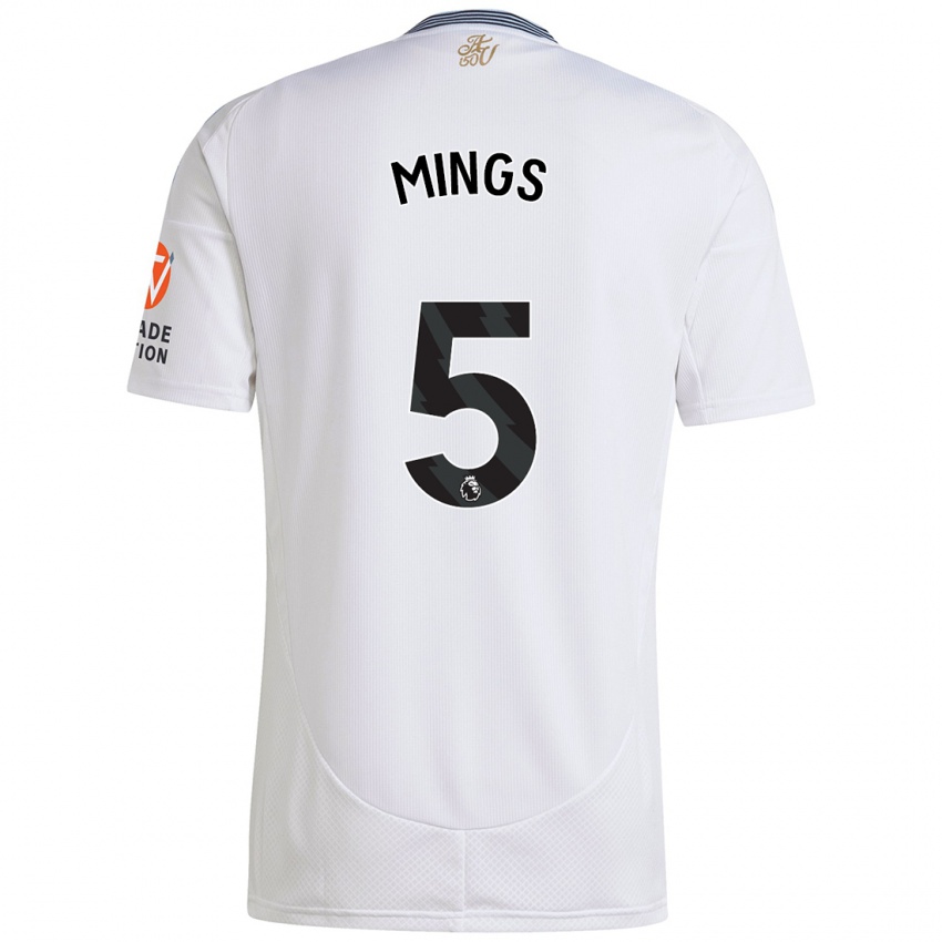 Kinder Tyrone Mings #5 Weiß Auswärtstrikot Trikot 2024/25 T-Shirt