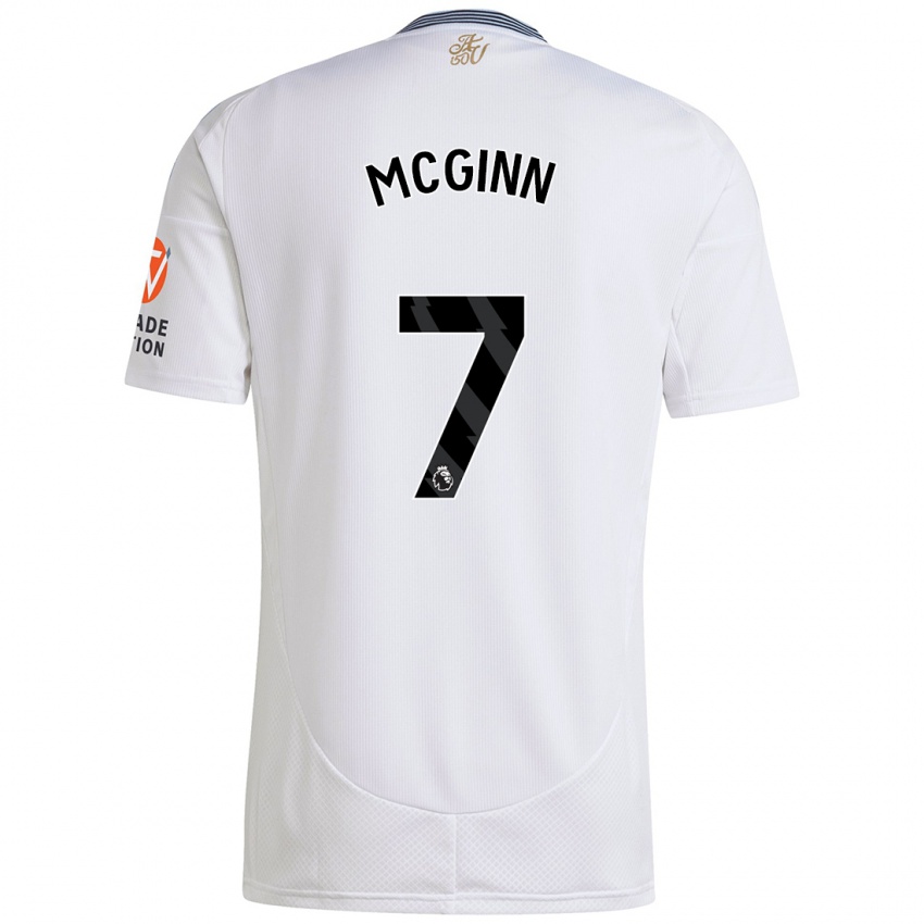 Kinder John Mcginn #7 Weiß Auswärtstrikot Trikot 2024/25 T-Shirt