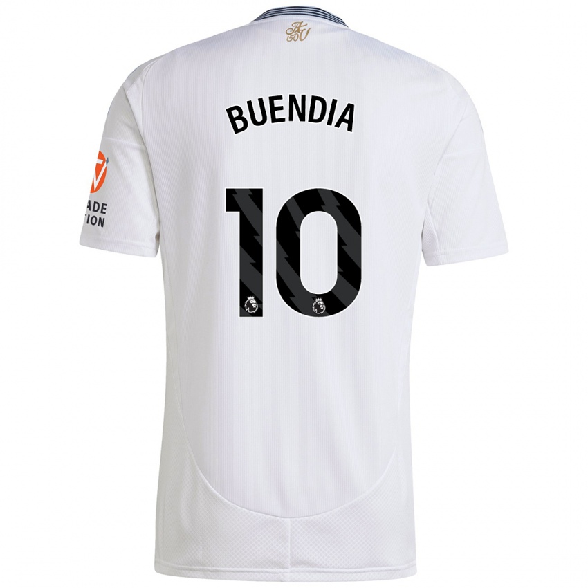 Kinder Emiliano Buendía #10 Weiß Auswärtstrikot Trikot 2024/25 T-Shirt