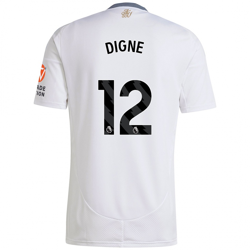 Kinder Lucas Digne #12 Weiß Auswärtstrikot Trikot 2024/25 T-Shirt