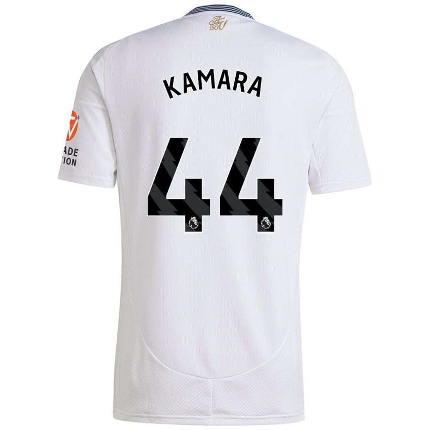 Kinder Boubacar Kamara #44 Weiß Auswärtstrikot Trikot 2024/25 T-Shirt