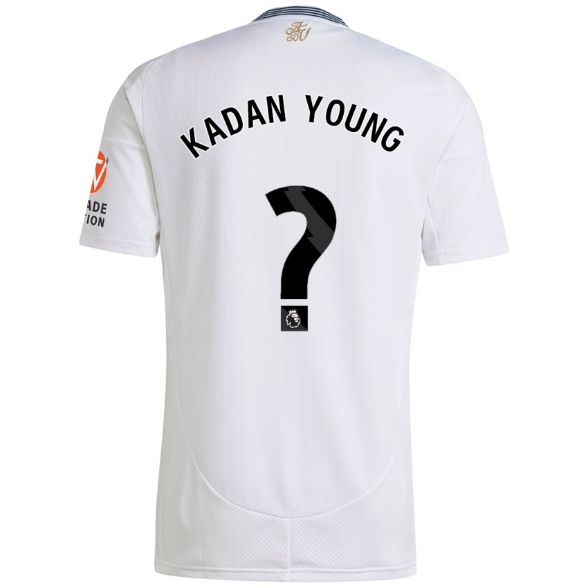 Kinder Kadan Young #0 Weiß Auswärtstrikot Trikot 2024/25 T-Shirt