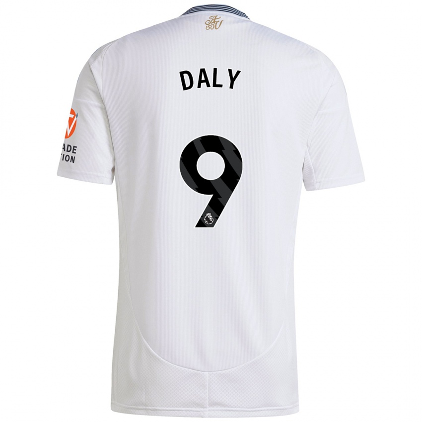 Kinder Rachel Daly #9 Weiß Auswärtstrikot Trikot 2024/25 T-Shirt