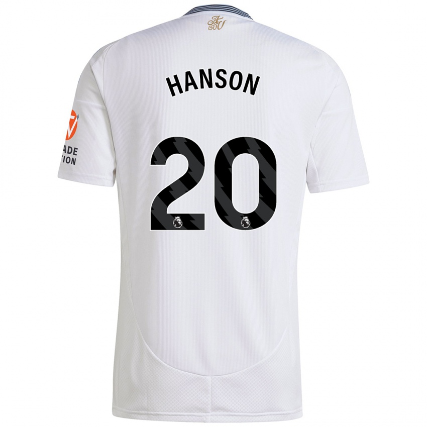 Kinder Kirsty Hanson #20 Weiß Auswärtstrikot Trikot 2024/25 T-Shirt