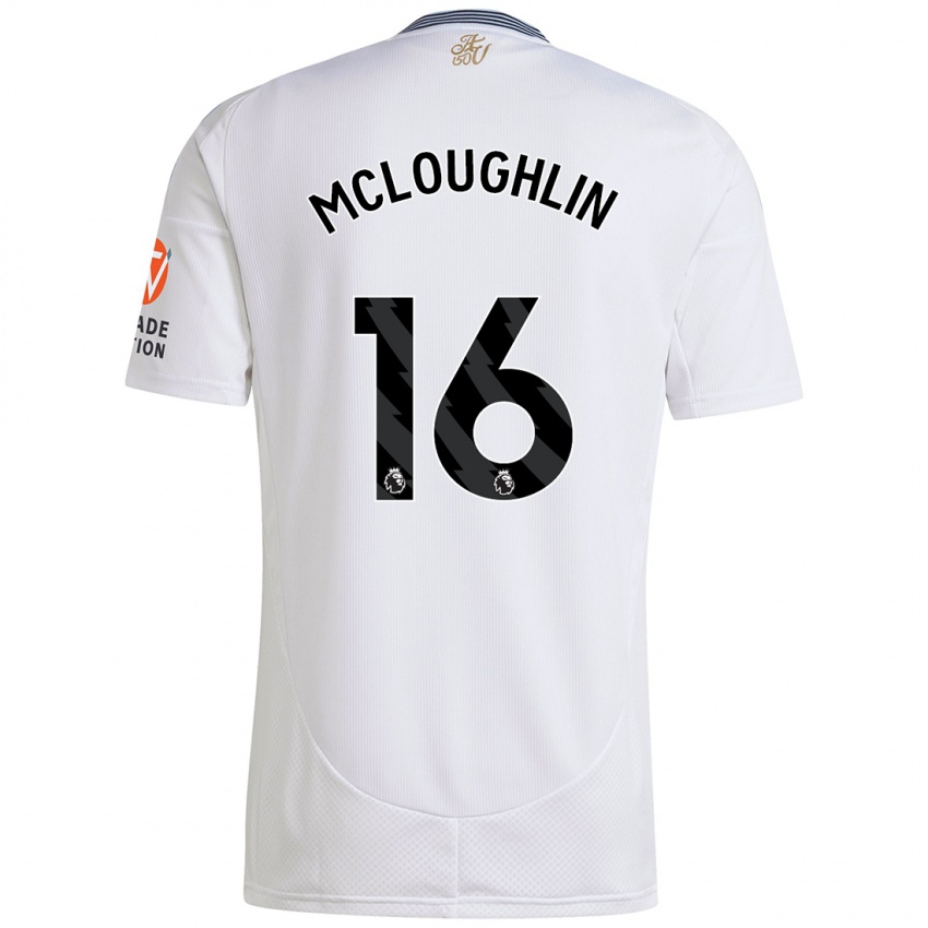 Kinder Olivia Mcloughlin #16 Weiß Auswärtstrikot Trikot 2024/25 T-Shirt