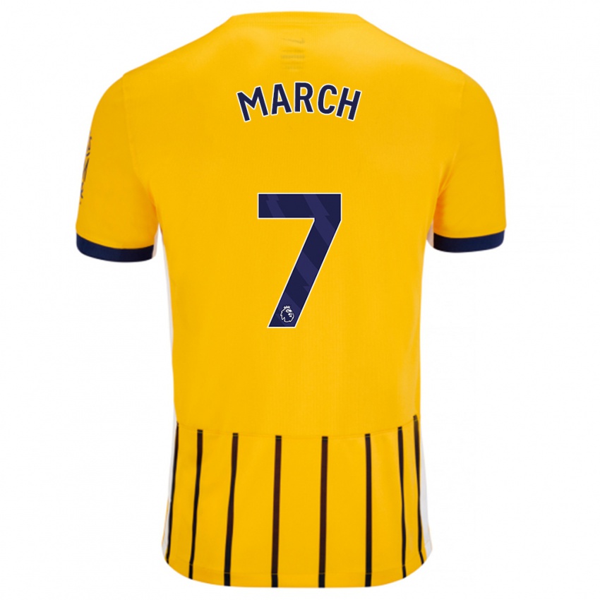 Kinder Solly March #7 Gold Blau Nadelstreifen Auswärtstrikot Trikot 2024/25 T-Shirt