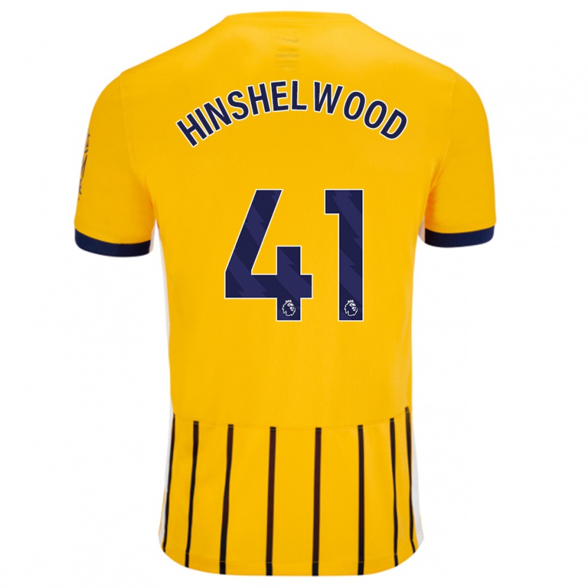 Kinder Jack Hinshelwood #41 Gold Blau Nadelstreifen Auswärtstrikot Trikot 2024/25 T-Shirt