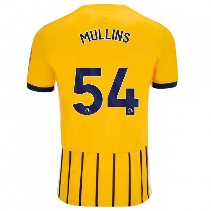 Kinder Jamie Mullins #54 Gold Blau Nadelstreifen Auswärtstrikot Trikot 2024/25 T-Shirt