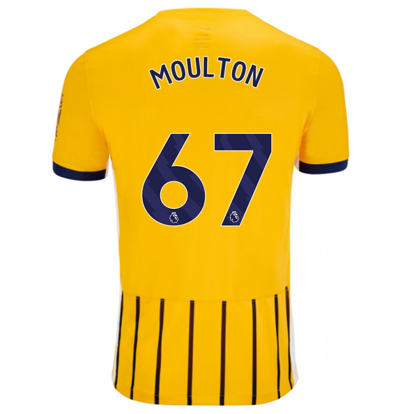 Kinder Remeiro Moulton #67 Gold Blau Nadelstreifen Auswärtstrikot Trikot 2024/25 T-Shirt