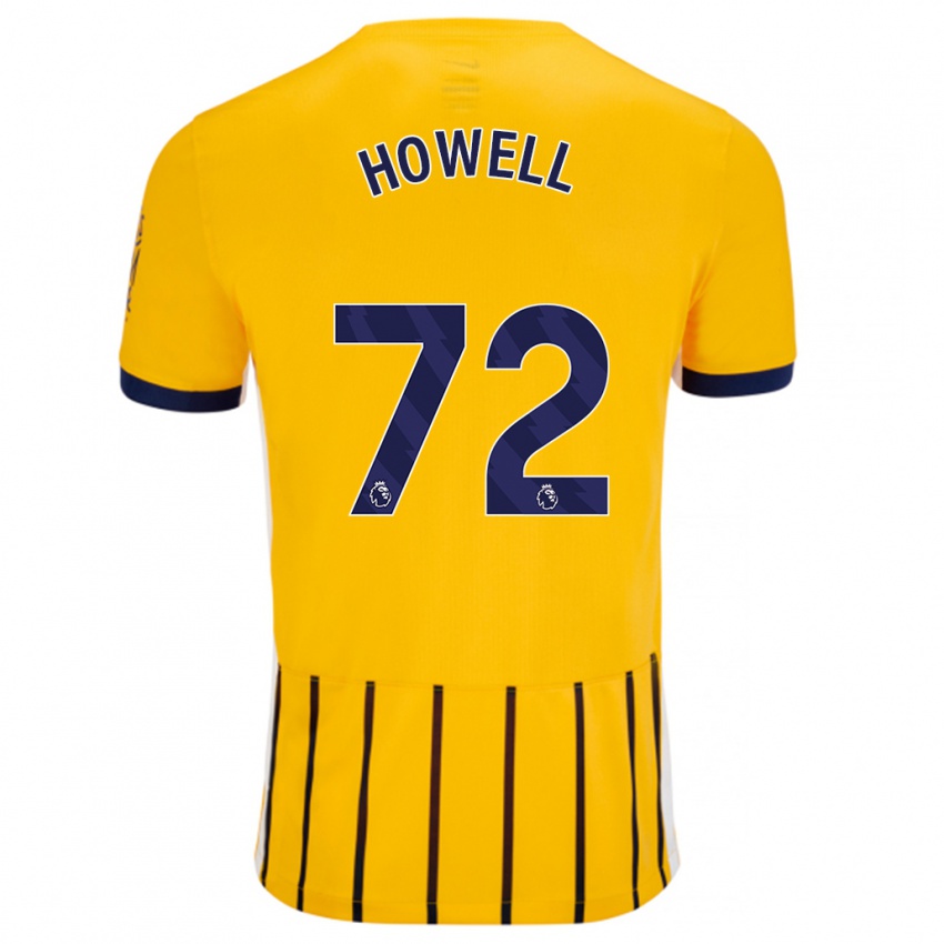 Kinder Harry Howell #72 Gold Blau Nadelstreifen Auswärtstrikot Trikot 2024/25 T-Shirt