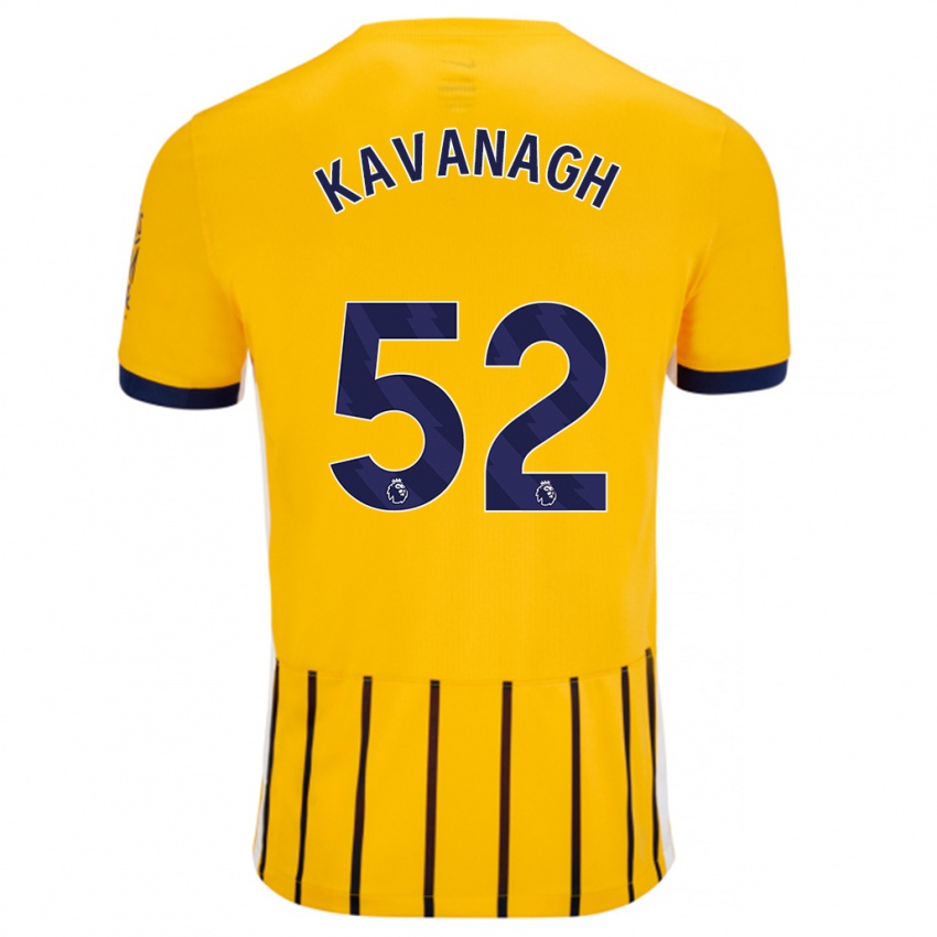 Kinder Leigh Kavanagh #52 Gold Blau Nadelstreifen Auswärtstrikot Trikot 2024/25 T-Shirt