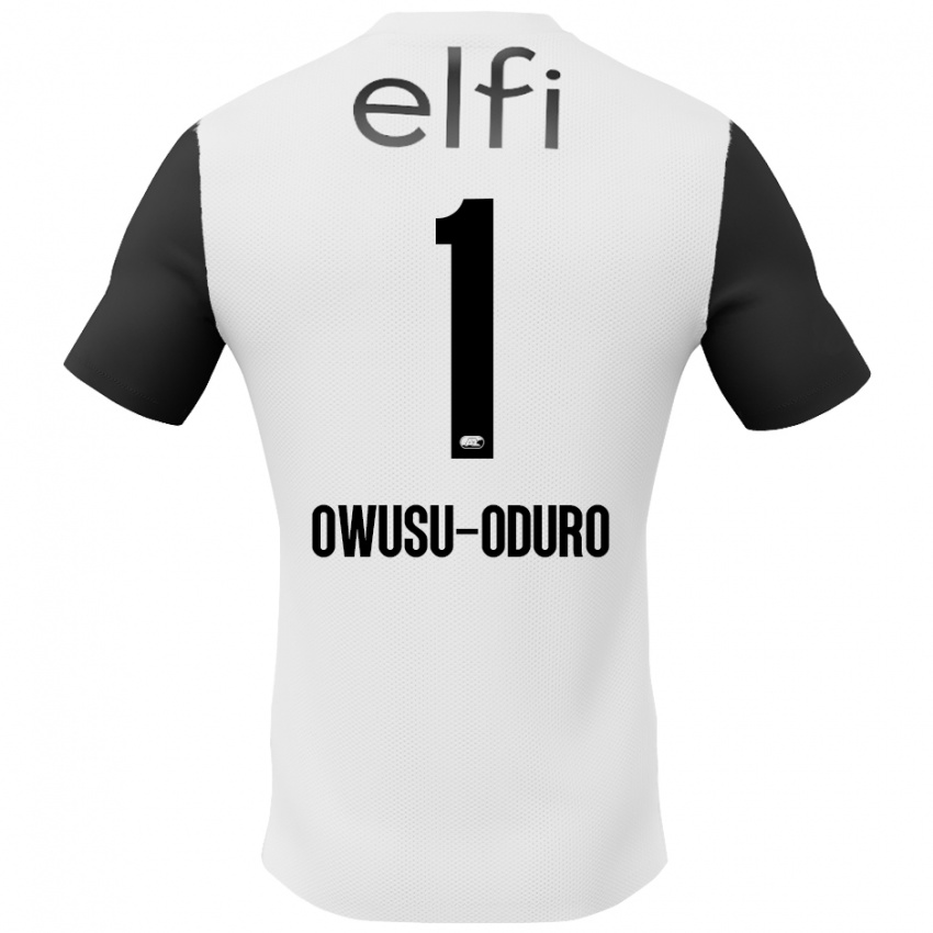 Kinder Rome Jayden Owusu-Oduro #1 Weiß Schwarz Auswärtstrikot Trikot 2024/25 T-Shirt