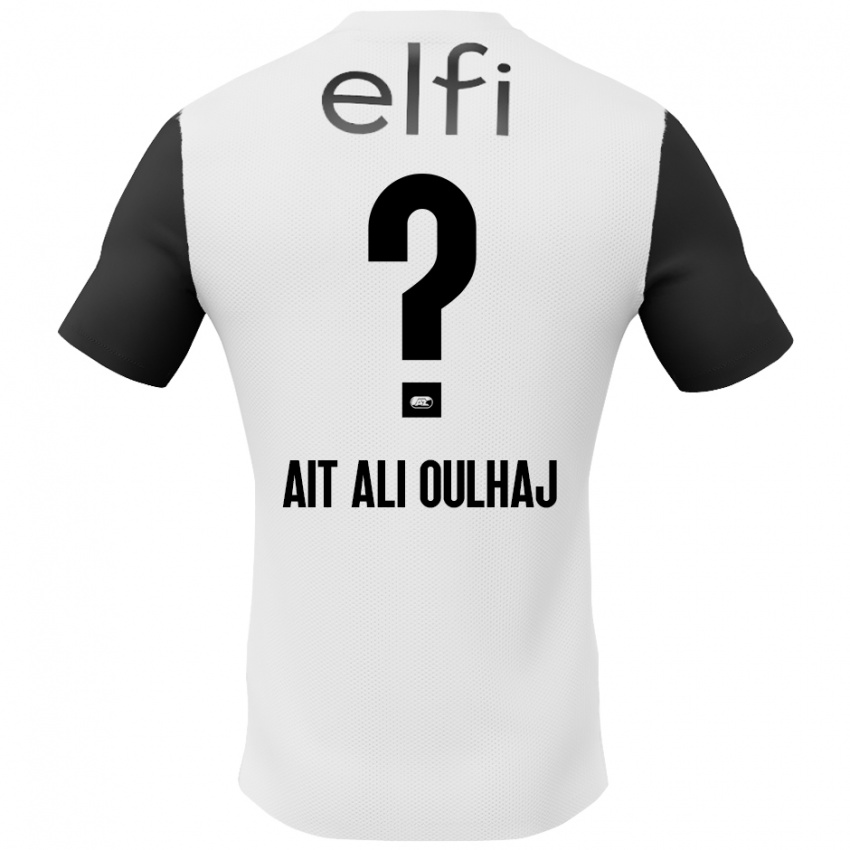 Kinder Adam Ait Ali Oulhaj #0 Weiß Schwarz Auswärtstrikot Trikot 2024/25 T-Shirt