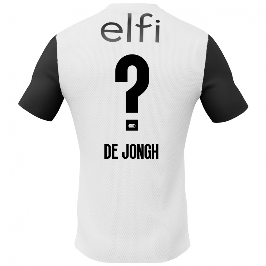 Kinder Iain De Jongh #0 Weiß Schwarz Auswärtstrikot Trikot 2024/25 T-Shirt