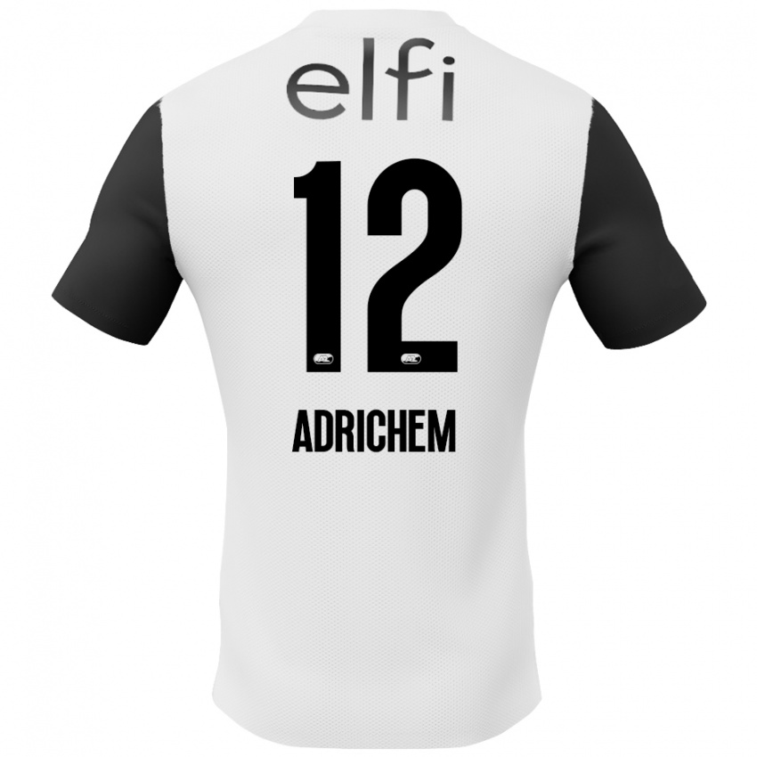 Kinder Mees Adrichem #12 Weiß Schwarz Auswärtstrikot Trikot 2024/25 T-Shirt