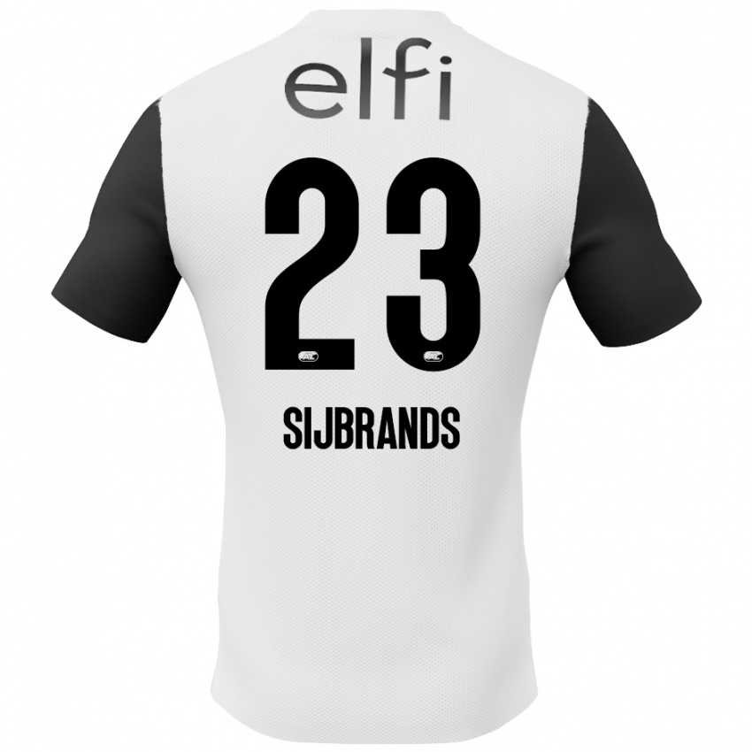 Kinder Julian Sijbrands #23 Weiß Schwarz Auswärtstrikot Trikot 2024/25 T-Shirt