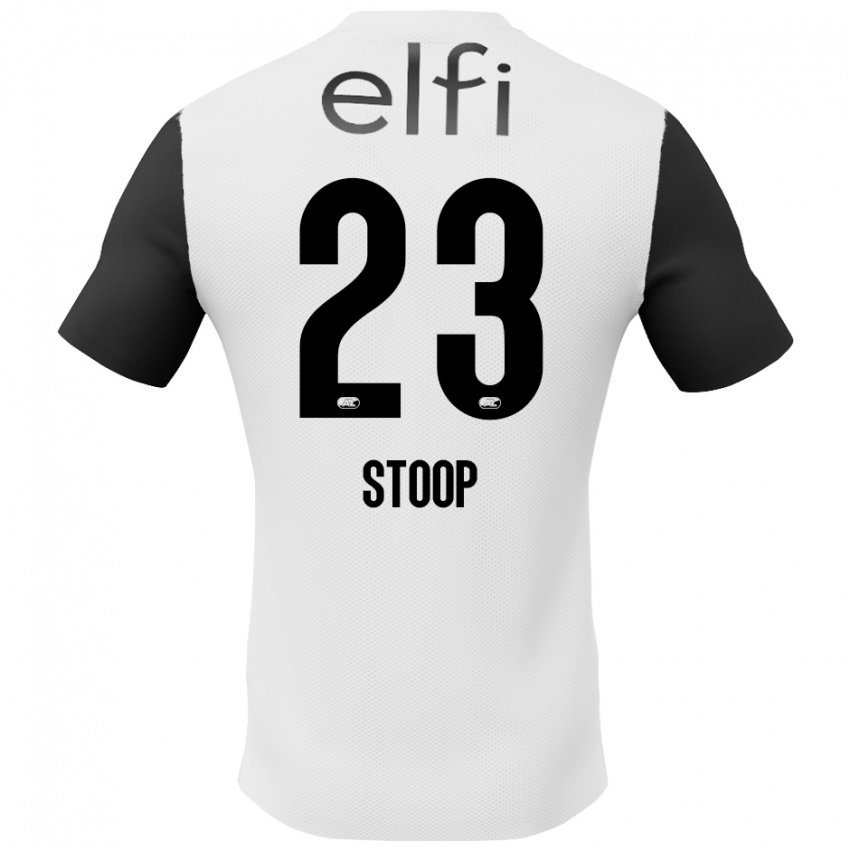 Kinder Maudy Stoop #23 Weiß Schwarz Auswärtstrikot Trikot 2024/25 T-Shirt