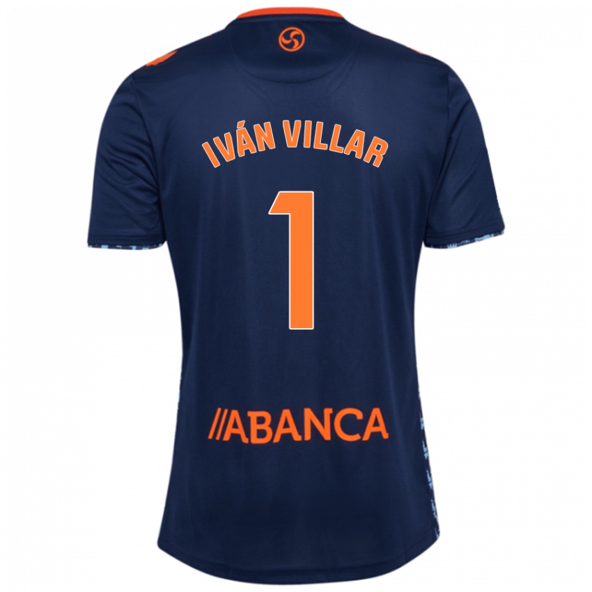 Kinder Iván Villar #1 Marineblau Auswärtstrikot Trikot 2024/25 T-Shirt