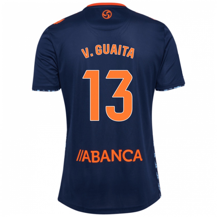 Kinder Vicente Guaita #13 Marineblau Auswärtstrikot Trikot 2024/25 T-Shirt