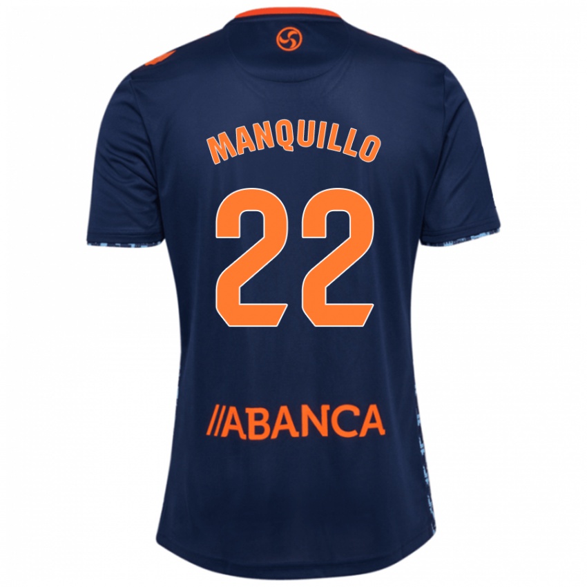 Kinder Javier Manquillo #22 Marineblau Auswärtstrikot Trikot 2024/25 T-Shirt