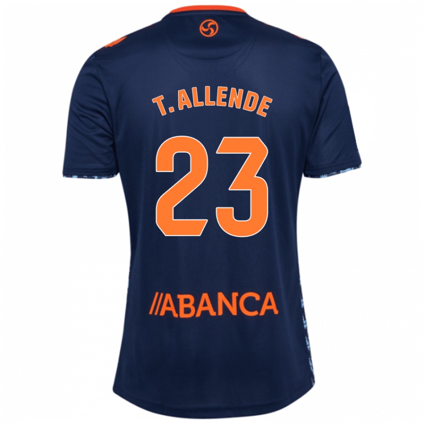 Kinder Tadeo Allende #23 Marineblau Auswärtstrikot Trikot 2024/25 T-Shirt