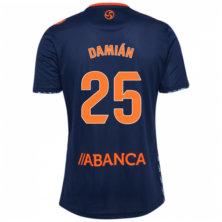 Kinder Damián Rodríguez #25 Marineblau Auswärtstrikot Trikot 2024/25 T-Shirt