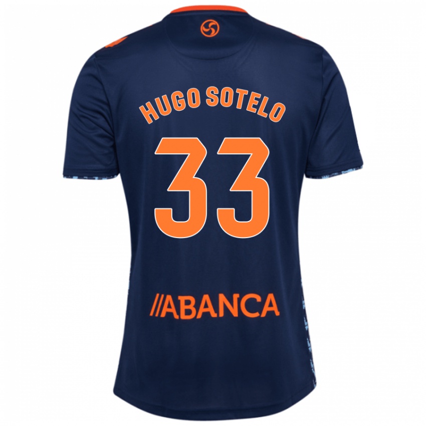 Kinder Hugo Sotelo #33 Marineblau Auswärtstrikot Trikot 2024/25 T-Shirt