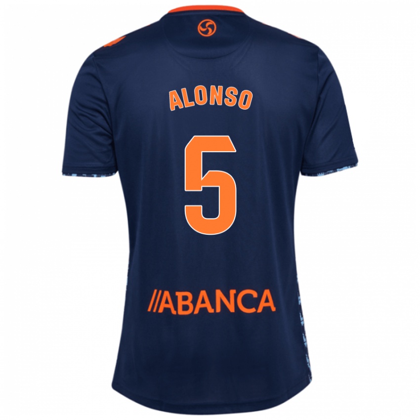 Kinder Gael Alonso #5 Marineblau Auswärtstrikot Trikot 2024/25 T-Shirt