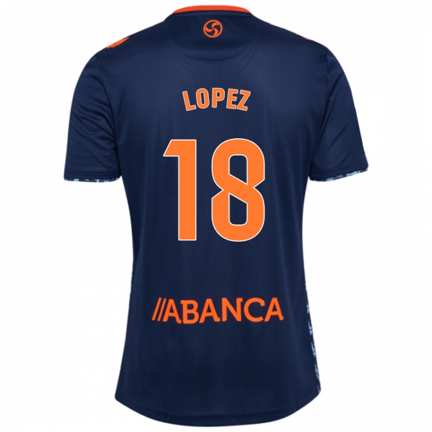 Kinder Joel López #18 Marineblau Auswärtstrikot Trikot 2024/25 T-Shirt