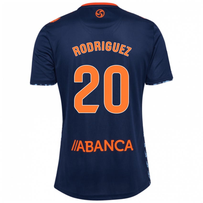 Kinder Javi Rodríguez #20 Marineblau Auswärtstrikot Trikot 2024/25 T-Shirt