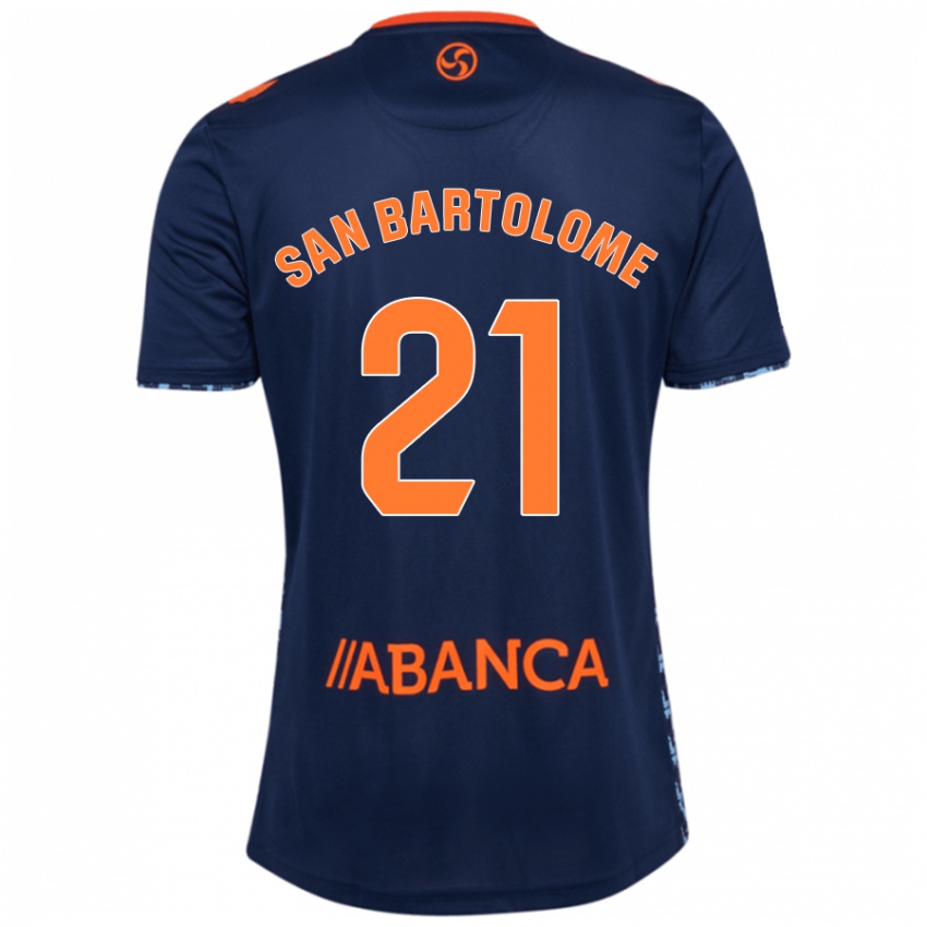 Kinder Víctor San Bartolomé #21 Marineblau Auswärtstrikot Trikot 2024/25 T-Shirt