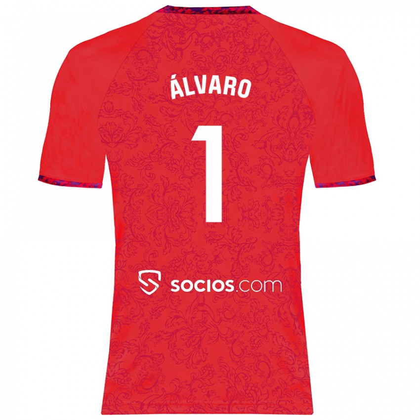 Kinder Álvaro Fernández #1 Rot Auswärtstrikot Trikot 2024/25 T-Shirt