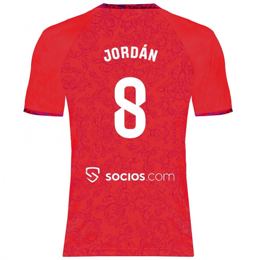 Kinder Joan Jordán #8 Rot Auswärtstrikot Trikot 2024/25 T-Shirt