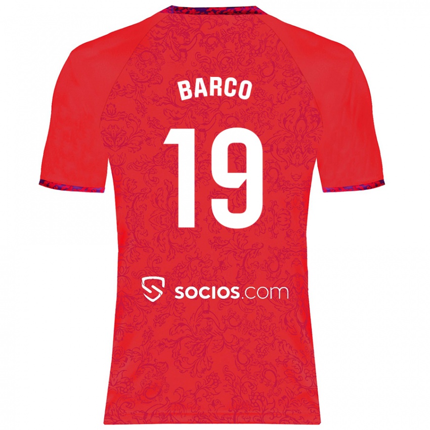 Kinder Valentin Barco #19 Rot Auswärtstrikot Trikot 2024/25 T-Shirt