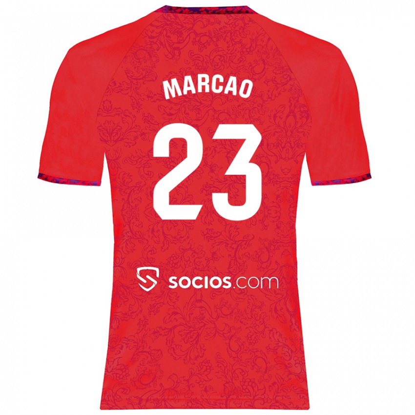 Kinder Marcão #23 Rot Auswärtstrikot Trikot 2024/25 T-Shirt