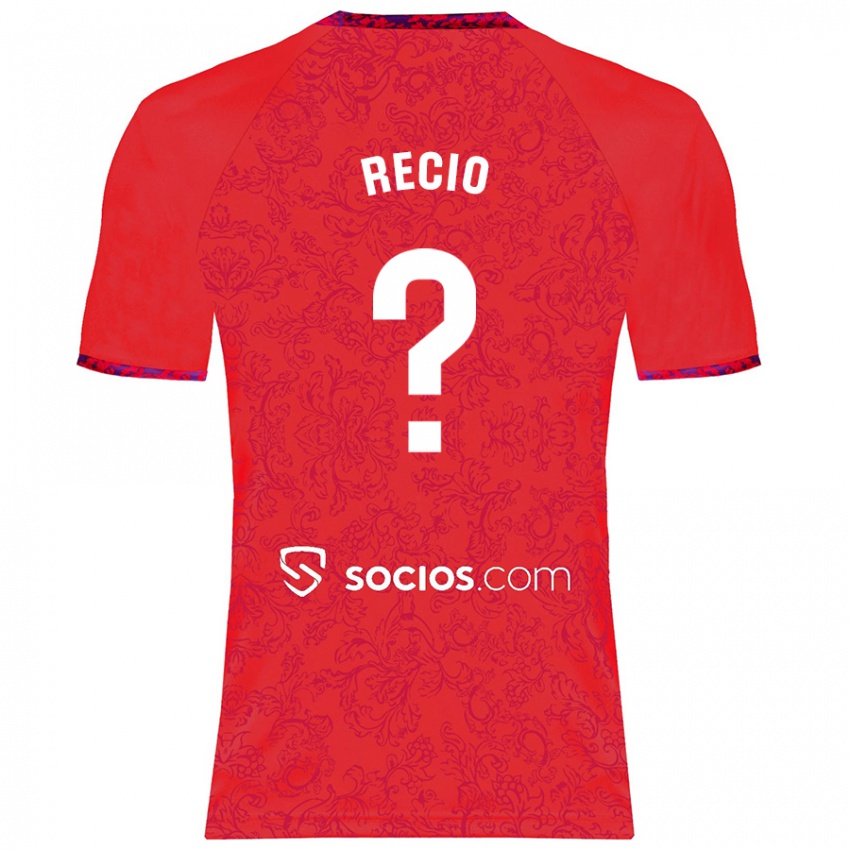 Kinder Sergio Recio #0 Rot Auswärtstrikot Trikot 2024/25 T-Shirt